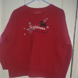 Just My Size Red Fleece Sweatshirt